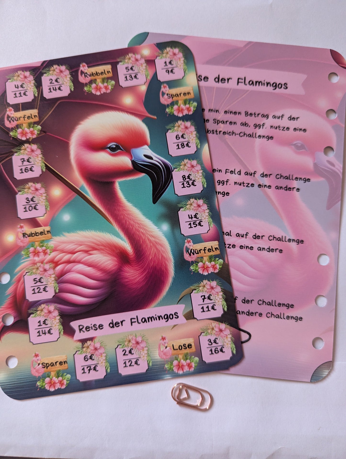 Sparspiel Reise der Flamingos