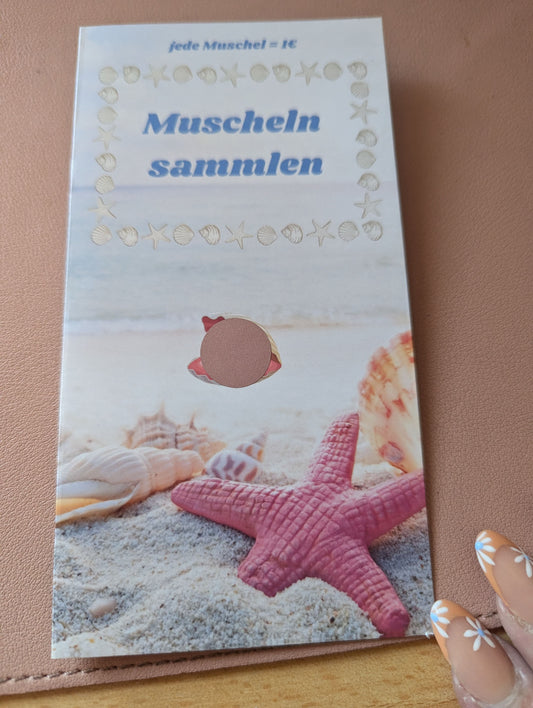 Klappkarte Muscheln sammeln