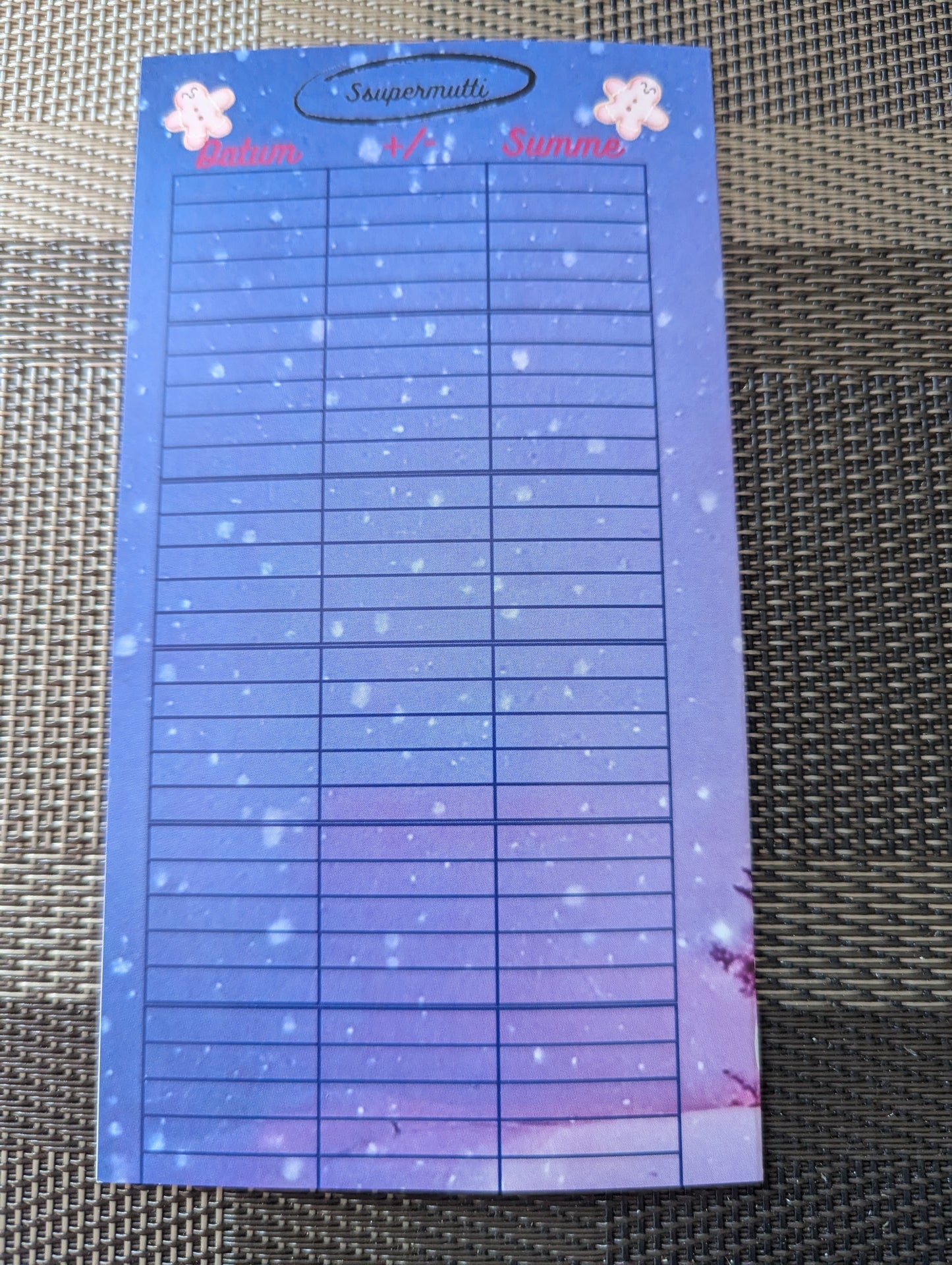 Klappkarte Weihnachten in Pink