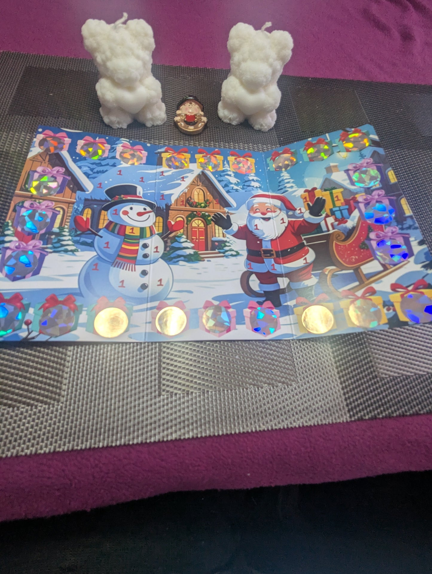 Klappkarte 3er Adventskalendersparer