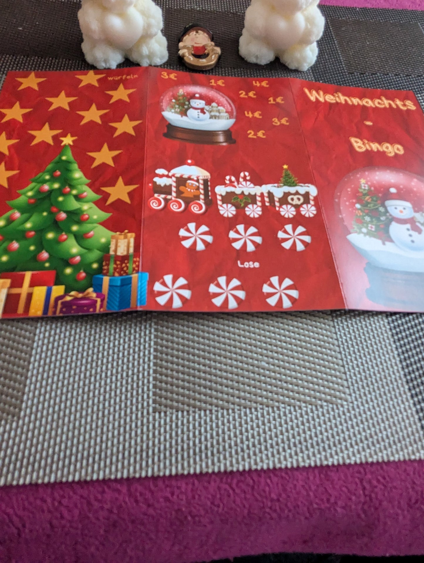 Klappkarte 3er Weihnachts - Bingo