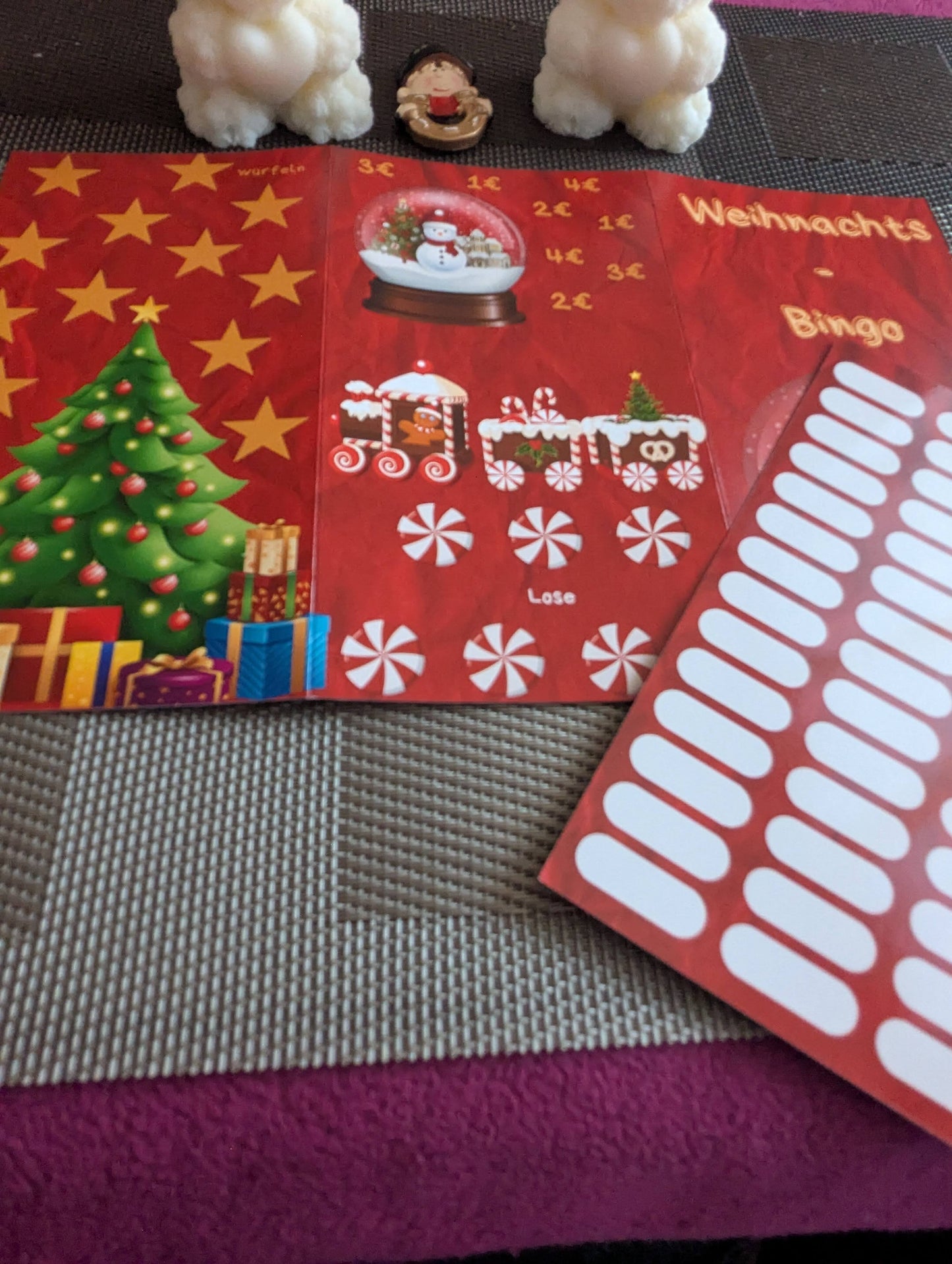 Klappkarte 3er Weihnachts - Bingo